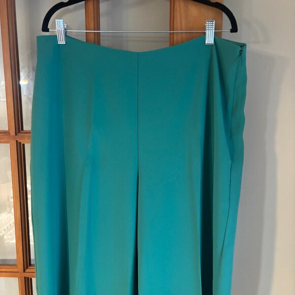 Mango Women Green wide leg trousers SZ: 14 - Picture 2 of 14